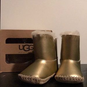 Ugg Metallic Gold Baby Boots NW 2/3 6-12 mo